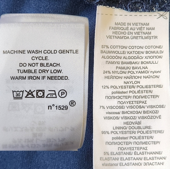 RALPH LAUREN Metallic Blue Lace Sheath Cocktail Dress - Size 18 - Picture 16 of 17